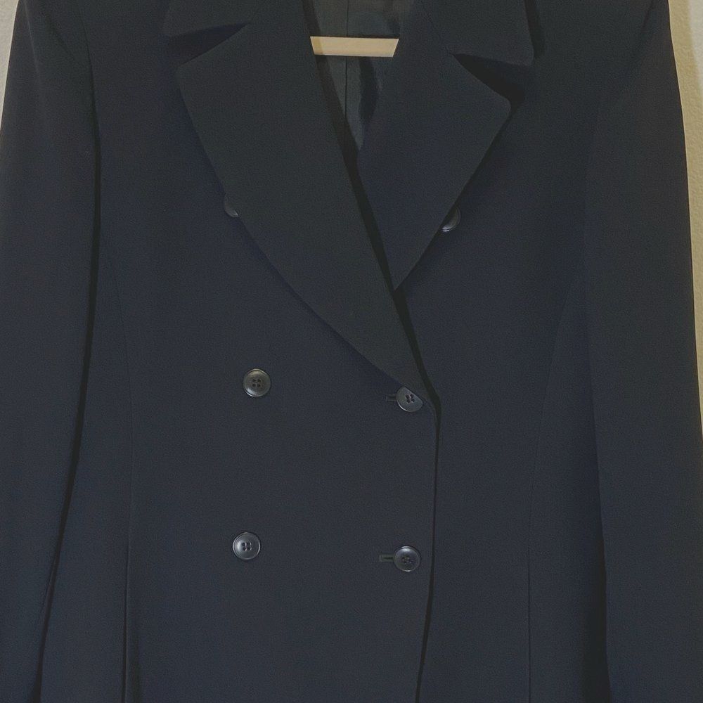 Emanuel Ungaro - Black Double Breasted Blazer - Women's size 8P - Picture 7 of 8